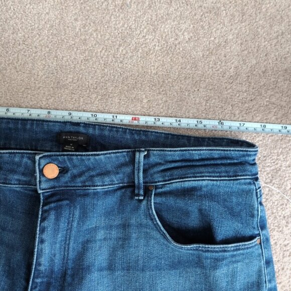 Ann Taylor High Waist Skinny Stretch Slimming Classic Wash Relaxed Jeans 16 - Picture 7 of 9